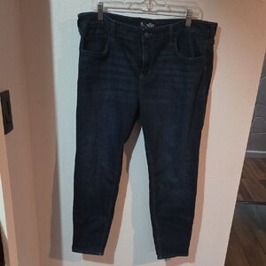 Hollister Women's Deep Blue Skinny Jeans